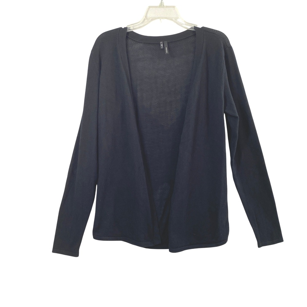 Maurices Open Front Cardigan Womens Large Black Sweater Light‎ Layering Staple